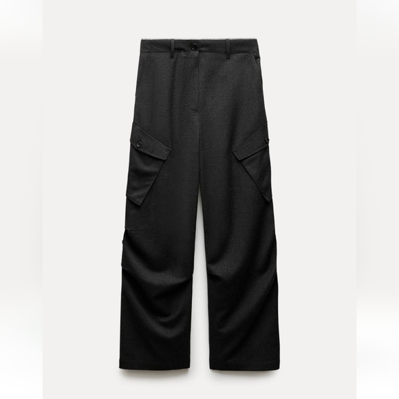 BNWT! Zara wool cargo pants ZW Collection - Picture 4 of 6